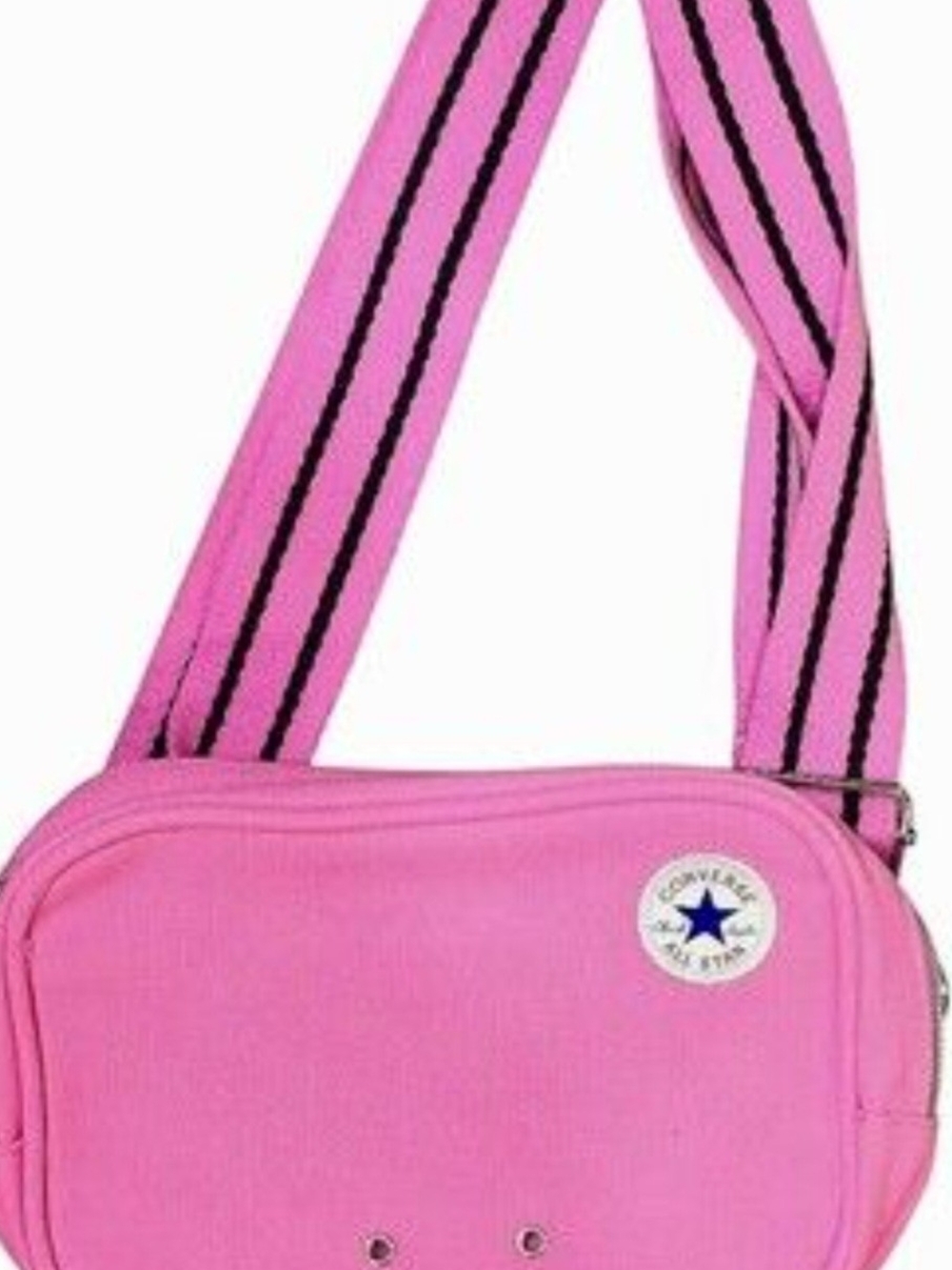Converse Pink Canvas Crossbody with Striped Strap
